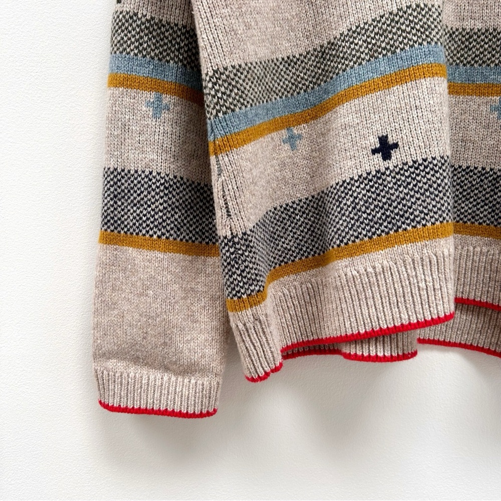 Pendleton Bridger Stripes Lambswool Crewneck Pullover Colorful Knit Sweater sz L - Picture 5 of 13